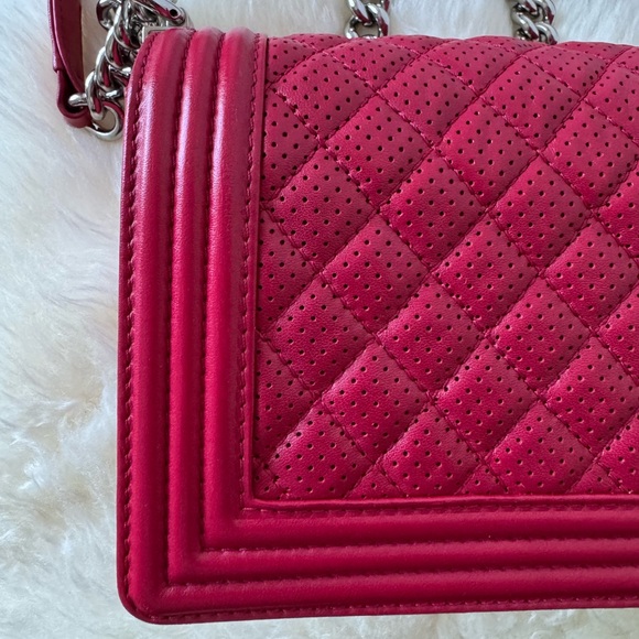 ❌SOLD❌ CHANEL *Limited Edition* Perforated Medium Boy Bag with Silver Hardware - Picture 9 of 17